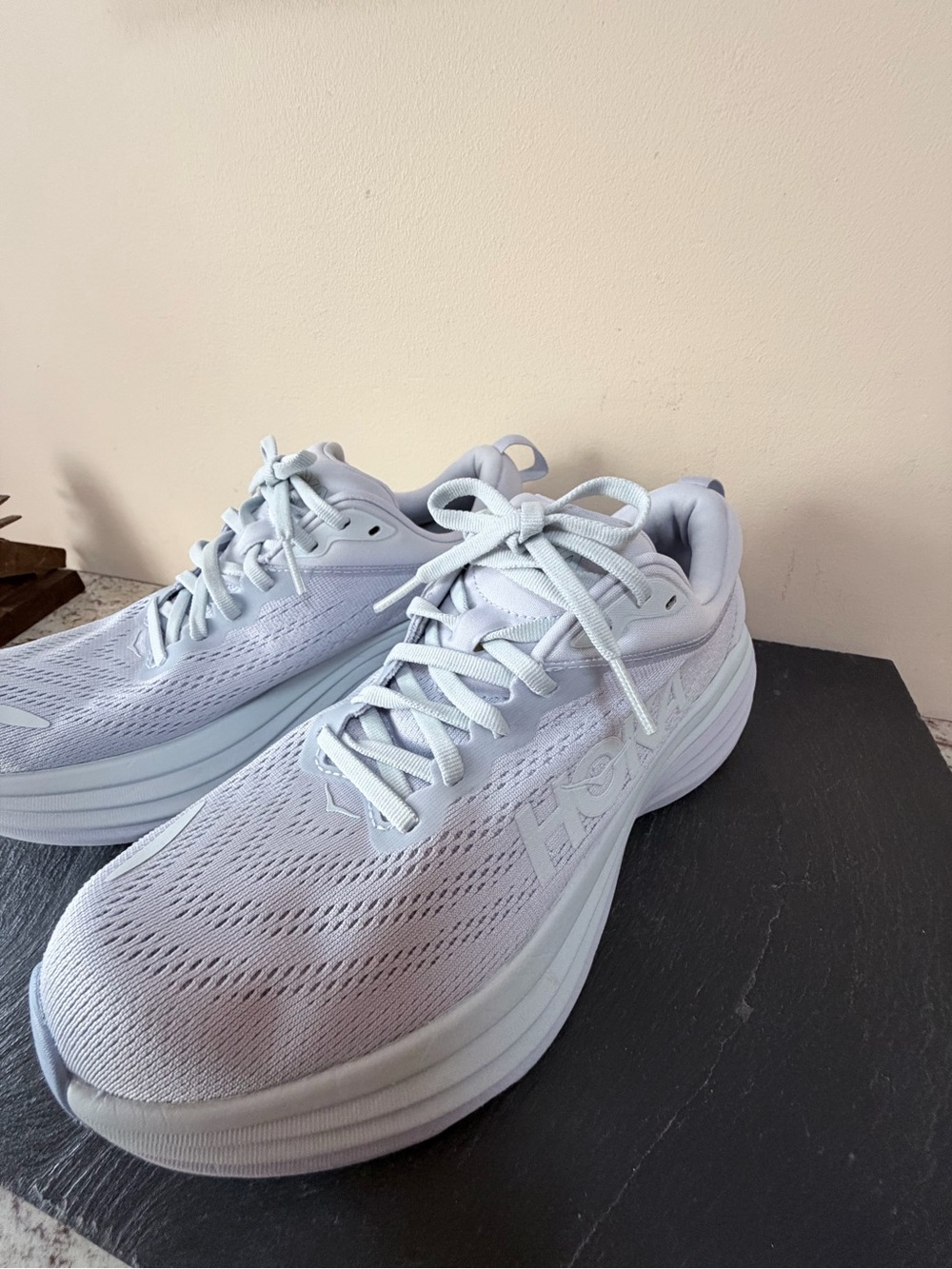 Hoka Women’s White Athletic Cushioning Running Shoes - Picture 2 of 8